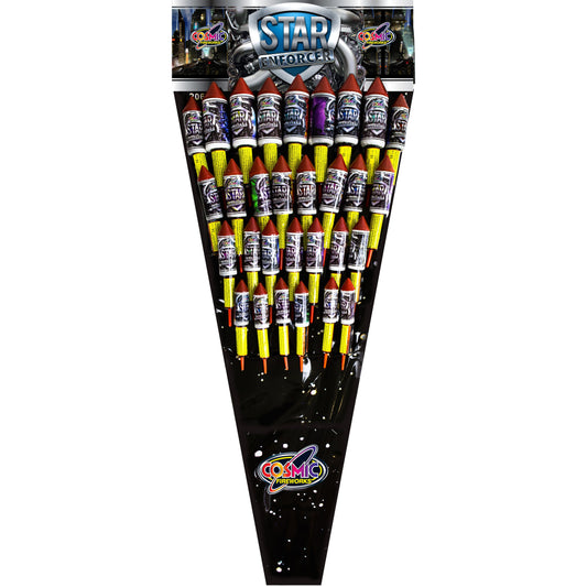 Star Enforcer Rockets (30 Rockets) by Cosmic Fireworks
