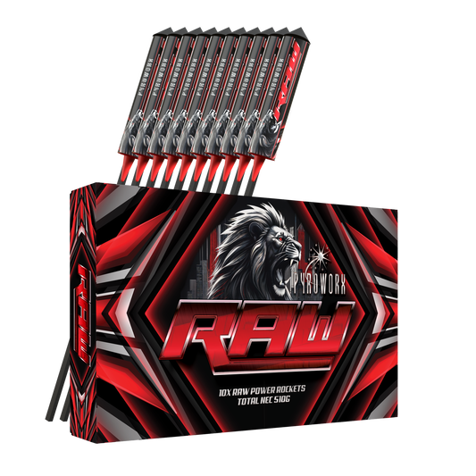 Raw Rockets (10 Rockets) by Pyroworx