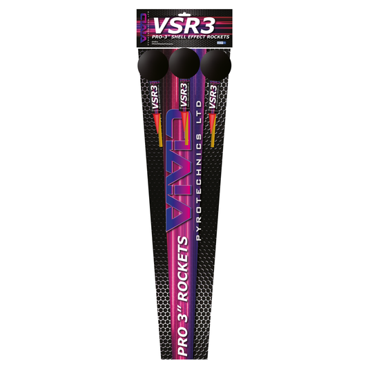 VSR3 3" Pro Rockets (3 Rockets) by Vivid Pyrotechnics