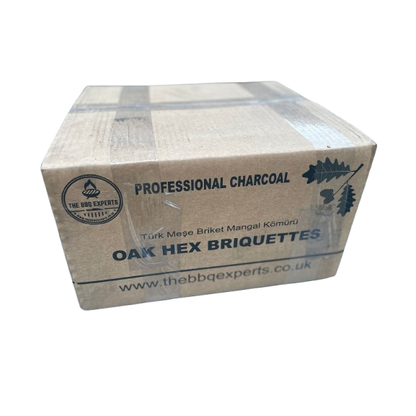 Exclusive Turkish Oak Charcoal Hex Briquettes - 10kg