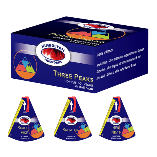 Three Peaks 3 Pack Fountain By Kimbolton Fireworks