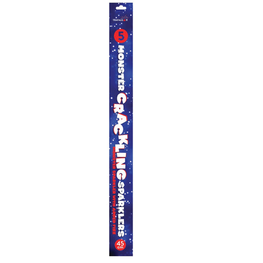 Monster Crackling Sparklers (Pack of 5)